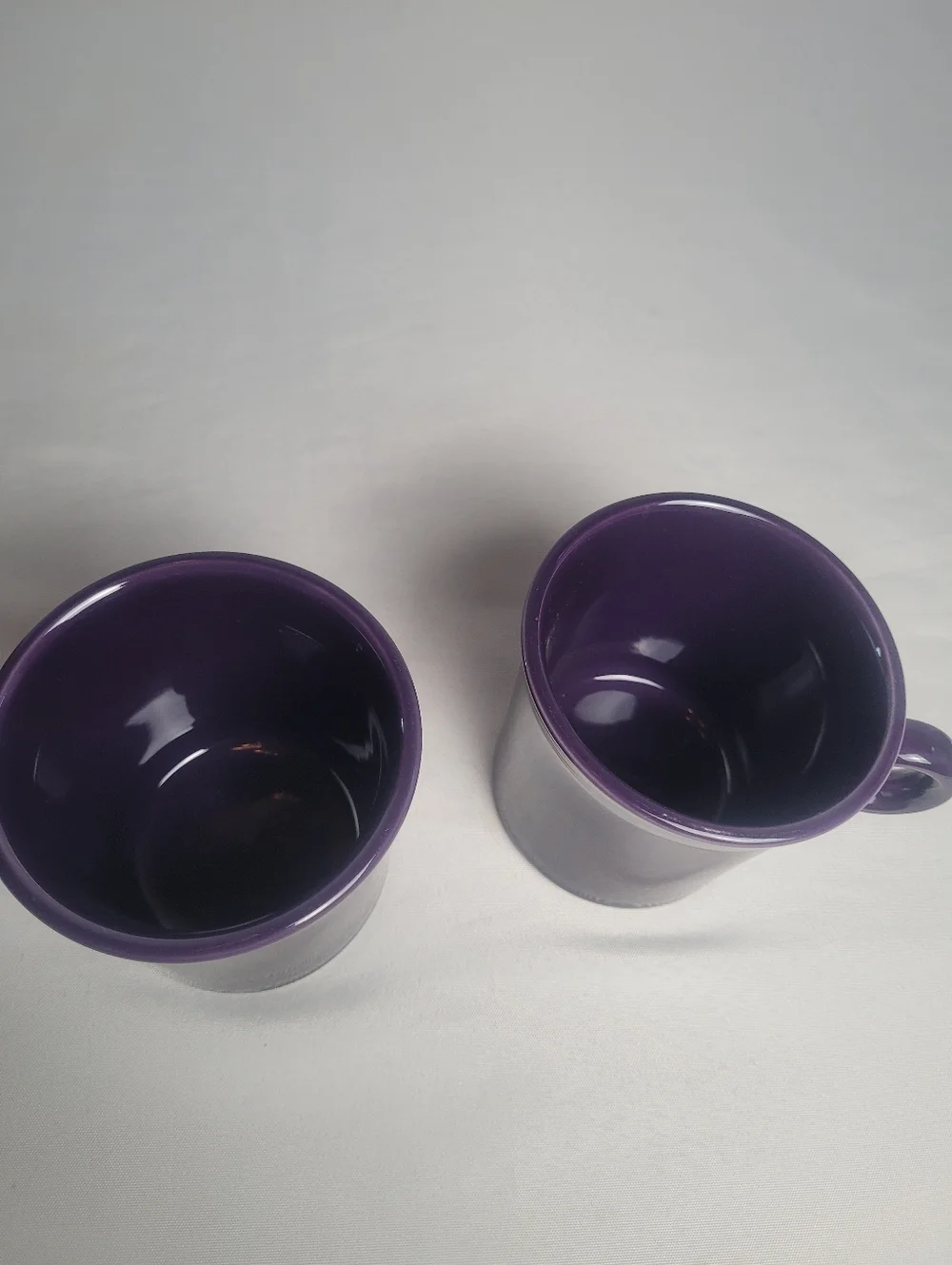 Fiestaware Lot Of 2 Plum Purple Coffee Mugs Homer Laughlin